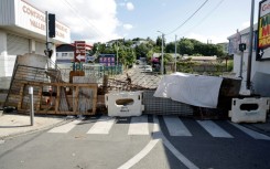 Barricades remained in place on many Noumea streets