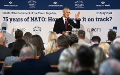 'Time has come to reconsider' restrictions on Ukraine's use of Western weapons, NATO Secretary General Jens Stoltenberg said in Prague