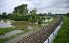 The flooding hit rail traffic