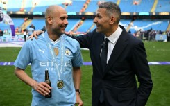 Pep Guardiola (left) has won six Premier League titles in the past seven seasons