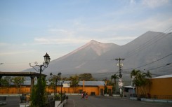 View of the Fuego Volcano, as seen from Alotenango, Guatemala, on May 5, 2023