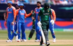 Fakhar Zaman of Pakistan leaves the field in New York after his dismissal in the T20 defeat to India