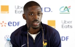 France star Ousmane Dembele speaking to press at the team's Euro 2024 base in Paderborn on Thursday