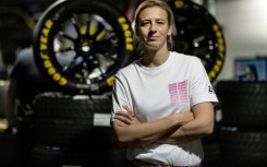 'Love at first sight': Sarah Bovy of the Iron Dames racing team poses for a photograph ahead of the Le Mans 24 Hour Race