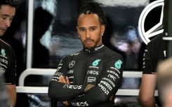 Lewis Hamilton at practice in Barcelona on Friday