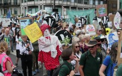 Climate protesters march in London to defend natural world 