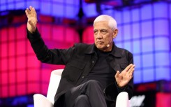 Vinod Khosla, founder of Khosla Ventures, speaks on a panel on the main stage during the 2024 Collision tech conference in Toronto, Canada