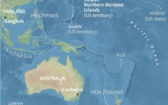 Map locating Saipan in northern Mariana Islands, a US territory in the Pacific, where WikiLeaks founder Julian Assange appeared in court Wednesday morning local time