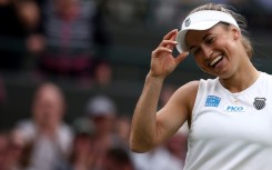 Yulia Putintseva celebrates her Wimbledon win against world number one Iga Swiatek