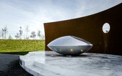 The memorial for the victims of Malaysia Airlines flight MH17 at a park in Vijfhuizen, southwest of Amsterdam