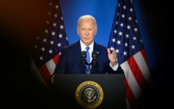 US President Joe Biden speaks during a press conference at the close of the 75th NATO Summit in Washington, DC on July 11, 2024