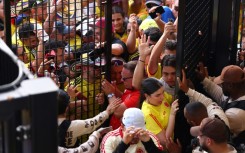 Fans are caught in a crush during chaotic scenes before the Copa America final in Miami