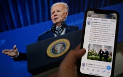 President Joe Biden's announcement he is not accepting the Democratic nomination for the 2024 presidential election is seen on X