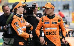 McLaren duo Lando Norris (right) and Oscar Piastri lock out the front row in Hungary 