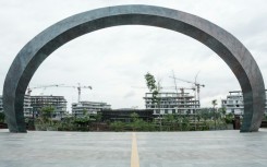 Construction underway in Nusantara in early July 2024