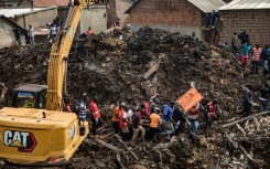 The landslide occurred on Saturday after heavy rains 