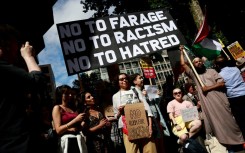 Crowds massed in London, Glasgow, Belfast, Manchester and numerous other English towns and cities, as fears of violent confrontations with anti-immigration agitators failed to materialise