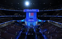 Preparations continue one day ahead of the Democratic National Convention (DNC) at the United Center in Chicago, Illinois