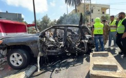 Aftermath of drone strike in Lebanon's Sidon