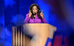 US television host and producer Oprah Winfrey speaks on the third day of the Democratic National Convention (DNC) at the United Center in Chicago