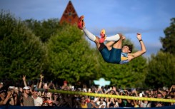 Sweden's Armand Duplantis competes in the men's pole vault city event, part of the Lausanne Diamond League meet