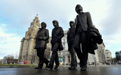 A statue of The Beatles, featuring (L-R) musicians Paul McCartney, George Harrison, Ringo Starr and John Lennon, created by sculptur Chris Butler, in their native Liverpool