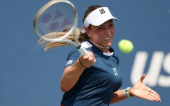 Moving on: Croatia's Donna Vekic on the way to a first-round victory over Australian Kimberly Birrell at the US Open