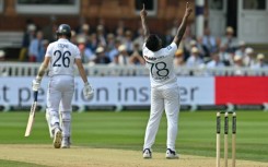 Five-wicket haul: Sri Lanka's Asitha Fernando celebrates dismssing Olly Stone for innings figures of 5-102 in the second Test against England at Lord's