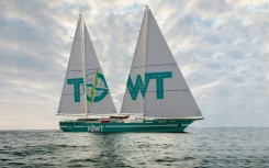 A 3D view of a prototype of the first cargo sailboat operated by TOWT