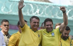 Former Brazilian President Jair Bolsonaro takes part in a political rally ahead of municipal elections