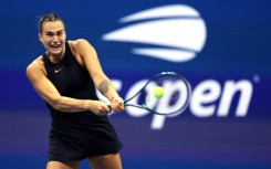 Power-packed: Aryna Sabalenka in action against Emma Navarro in the US Open semi-finals on Thursday