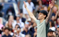 Victory: Jannik Sinner celebrates after defeating Taylor Fritz 