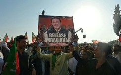 Supporters of Imran Khan, Pakistan's jailed ex-prime minister, protest in a rally on the outskirts of Islamabad on September 8, 2024