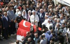 US-Turkish activist Aysenur Ezgi Eygi's coffin carried to Mosque before funeral