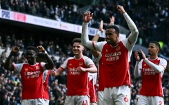 Gabriel Magalhaes (centre) scored the winner in Arsenal's 1-0 win at Tottenham last weekend