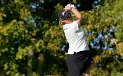 South Africa's Ashleigh Buhai plays a shot on the way to the first round lead in the LPGA Queen City Championship