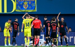 Barcelona's German goalkeeper Marc-Andre Ter Stegen was taken off hurt against Villarreal on Sunday in La Liga