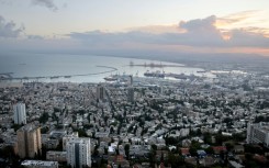 Streets in the Israeli port city of Haifa were largely deserted after Hezbollah rockets hit the city outskirts