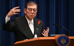 New Japanese Prime Minister Shigeru Ishiba speaks during a press conference in Tokyo on Tuesday