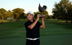 Taiwan's Kevin Yu celebrates his first PGA Tour win at the Sanderson Farms Championship in Mississippi