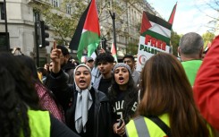 Pro-ceasefire supporters from across the UK marched from Russell Square to Downing Street