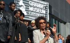 Singer Cissy Houston performs on October 19, 2017, in Newark, New Jersey