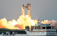 The SpaceX Starship megarocket launches on a test flight from Starbase near Boca Chica, Texas  