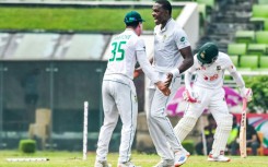 South Africa's Kagiso Rabada celebrates his 300th Test wicket