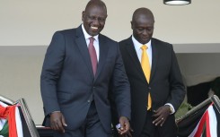 Kenyan President William Ruto (L) had a public falling out with his deputy Rigathi Gachagua 