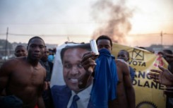 Protesters demonstrated earlier this month after an announcement that the ruling Frelimo party had won elections  