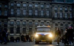 Amsterdam police were guarding key sites including Jewish landmarks Saturday