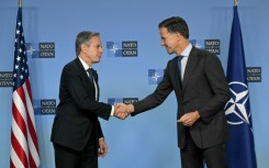 US Secretary of State Antony Blinken addressed reporters alongside NATO chief Mark Rutte