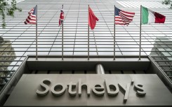 The headquarters of the auction house Sotheby's in New York as seen on June 17, 2019
