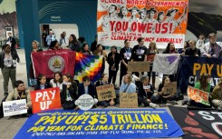 Activists hummed in a near-silent protest at the UN COP29 summit in Baku